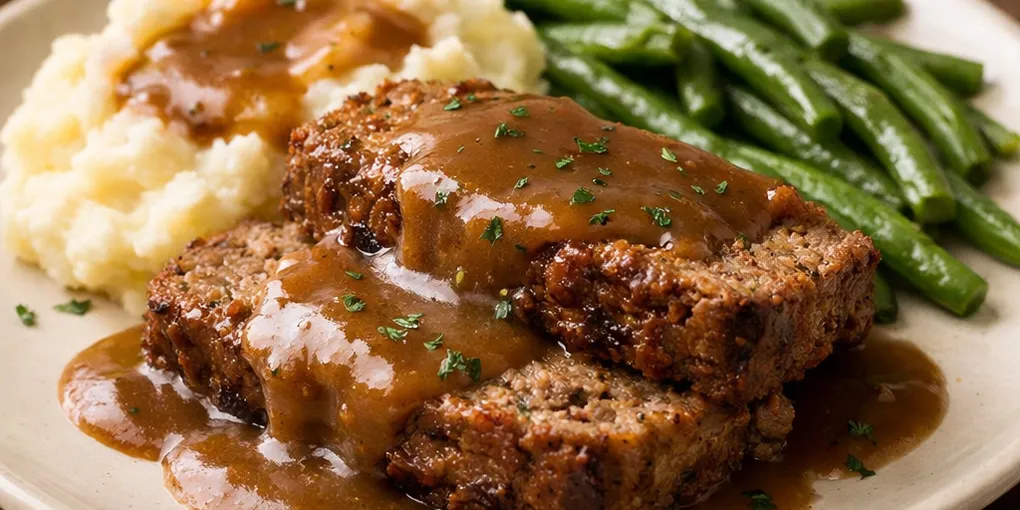 Classic Homestyle Meatloaf with Pan Gravy
