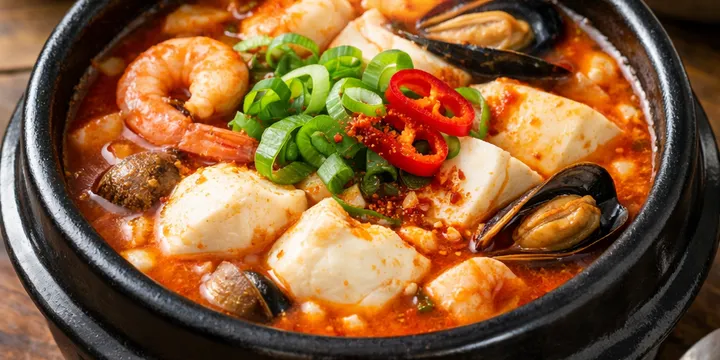 순두부찌개 — 기본 해물 순두부찌개