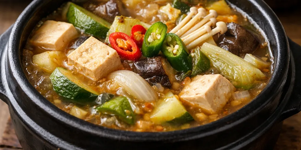 된장찌개 — 구수한 집밥 된장찌개 (야채 중심)