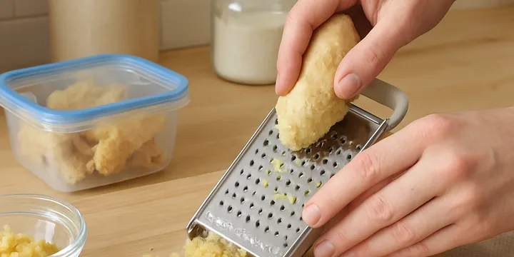 Grate Frozen Ginger — No Peeling, No Waste