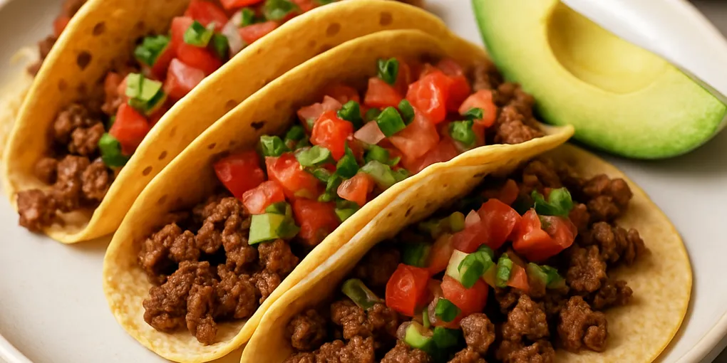 Simple Weeknight Beef Tacos with Quick Pico & Avocado