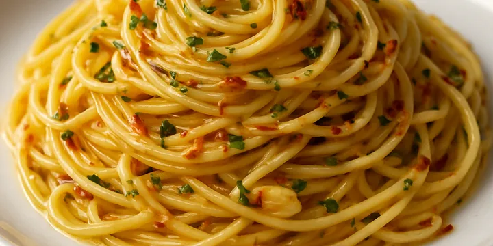 Spaghetti Aglio e Olio — Simple Garlic & Chili Oil Pasta