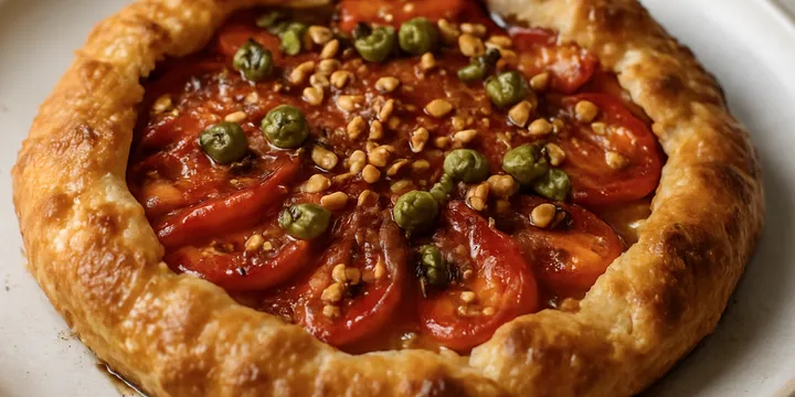 Electric Orchard Galette — Szechuan‑Button Honey & Toasted Rice Crunch
