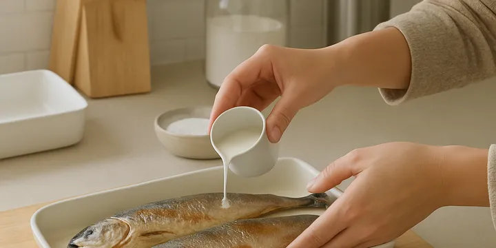 우유 한 컵으로 생선 비린내 쏙, 껍질은 바삭하게 굽는 비법