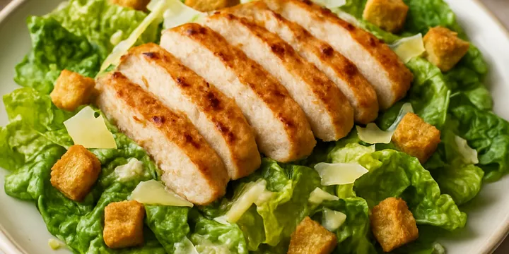 Classic Chicken Caesar Salad (Homemade Dressing)