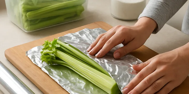 Keep Celery Crisp for Weeks — The Aluminum‑Foil Wrap